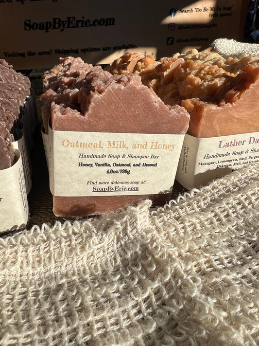 Oatmeal, Milk, and Honey Handmade Soap/Shampoo Bar