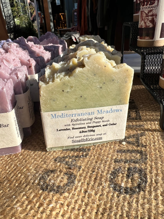 Mediterranean Meadows Handmade Exfoliating Soap Bar
